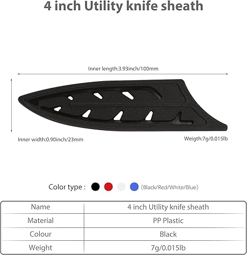 Miniatura 3 de XYJ Juego de 2 fundas de seguridad para cuchillos de seguridad, protector de borde, funda universal para cuchillos, pelar, estuche de cerámica para