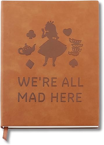 Cuaderno de cuero de Alicia en el país de las maravillas Always Remember You're Braver Than You Believe, cuaderno de cuero para fanáticos de Alicia,