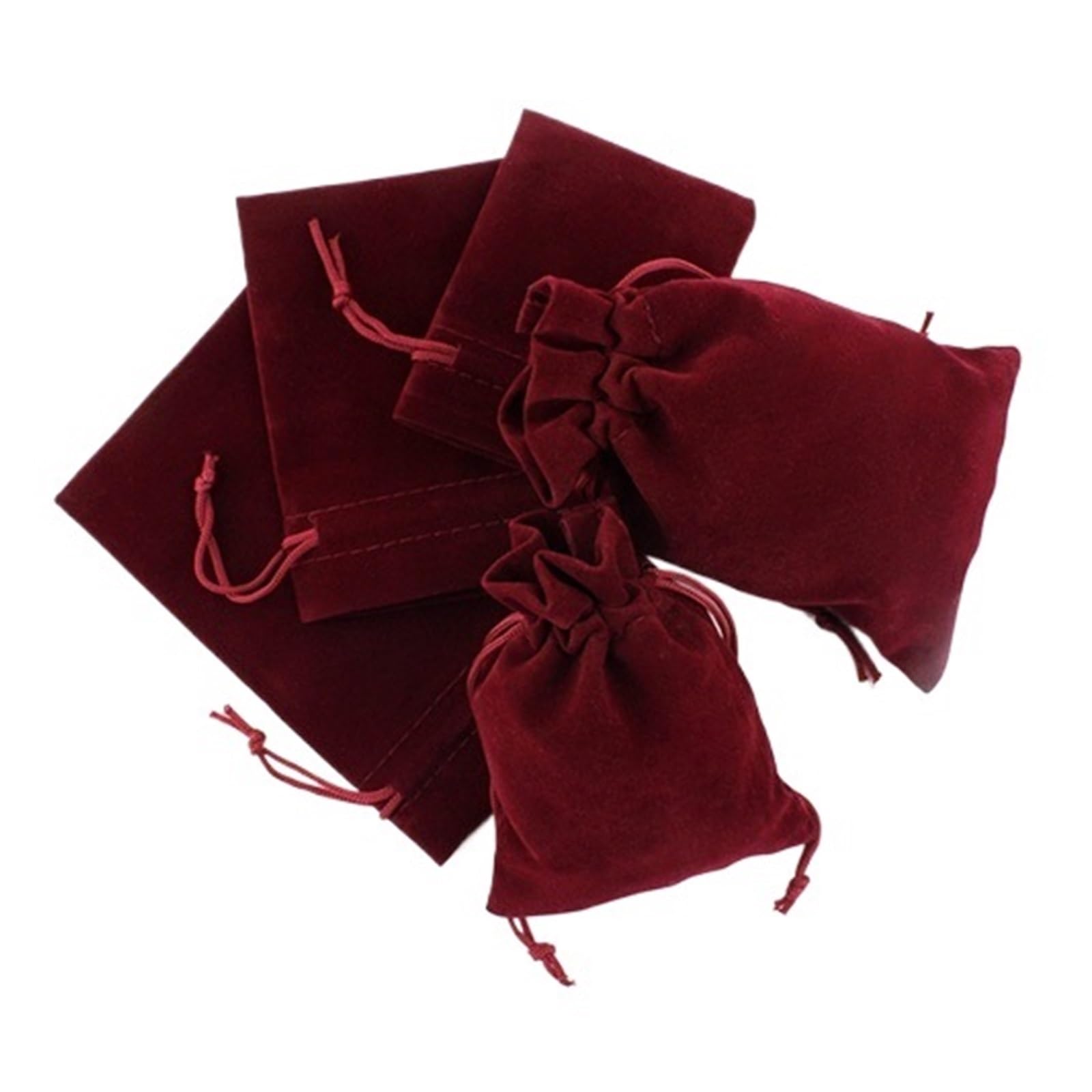 SHENJMAI Velvet Jewelry Pouches 50pcs Small Flannel Jewellery 5x7cm 7x9cm 10x15cm Velvet Drawstring Pouches Jewelry Packaging Wedding Favor Bag(Color3,10x15cm)