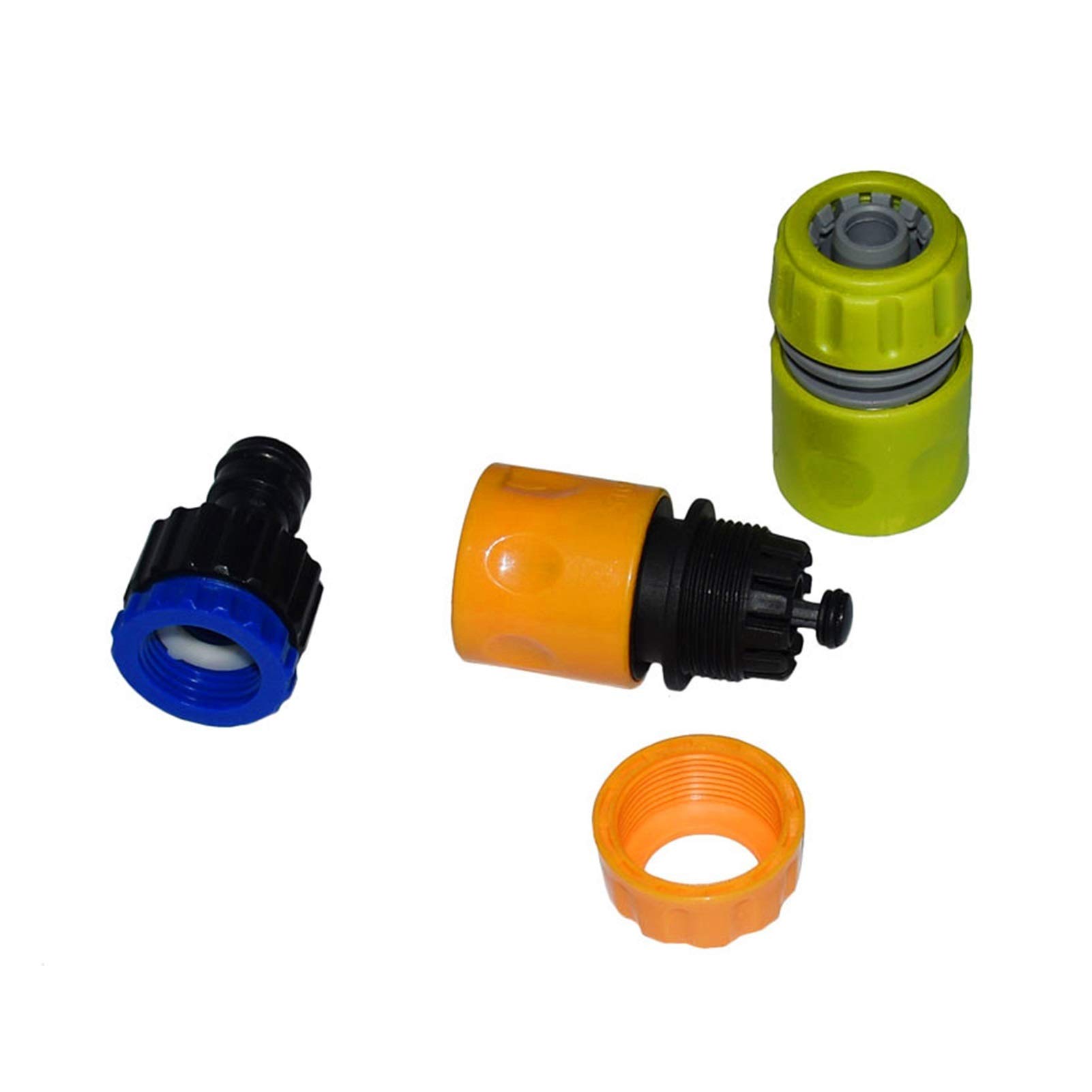 Garden Hose Fittings Car Wash Quick Connector Hose Connector 1/2 Water Connector Drip Irrigation Fittings Faucet 10 Sets (Color : Yellow, Diameter : 1/2'')