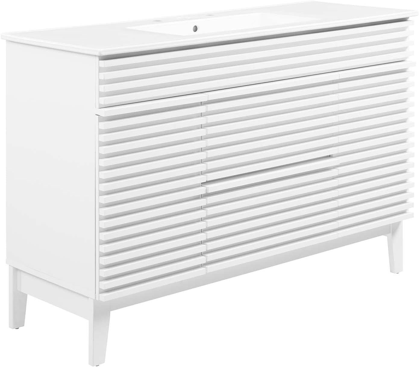 Modway Render 48" Single Bathroom Vanity in White White