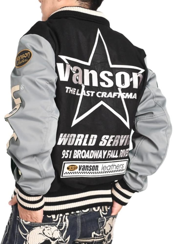 Amazon | [バンソン] スタジャン ワンスター 刺繍＆パッチカスタム