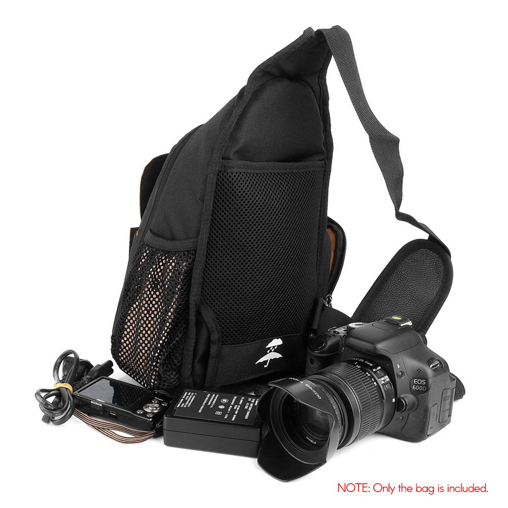 Borsa a tracolla per fotocamera SLR DSLR Fotografia Gear Impermeabile Anti-Shock Imbottitura Custodia con Tasche Laterali Tessuto di Nylon Accessorio Petto