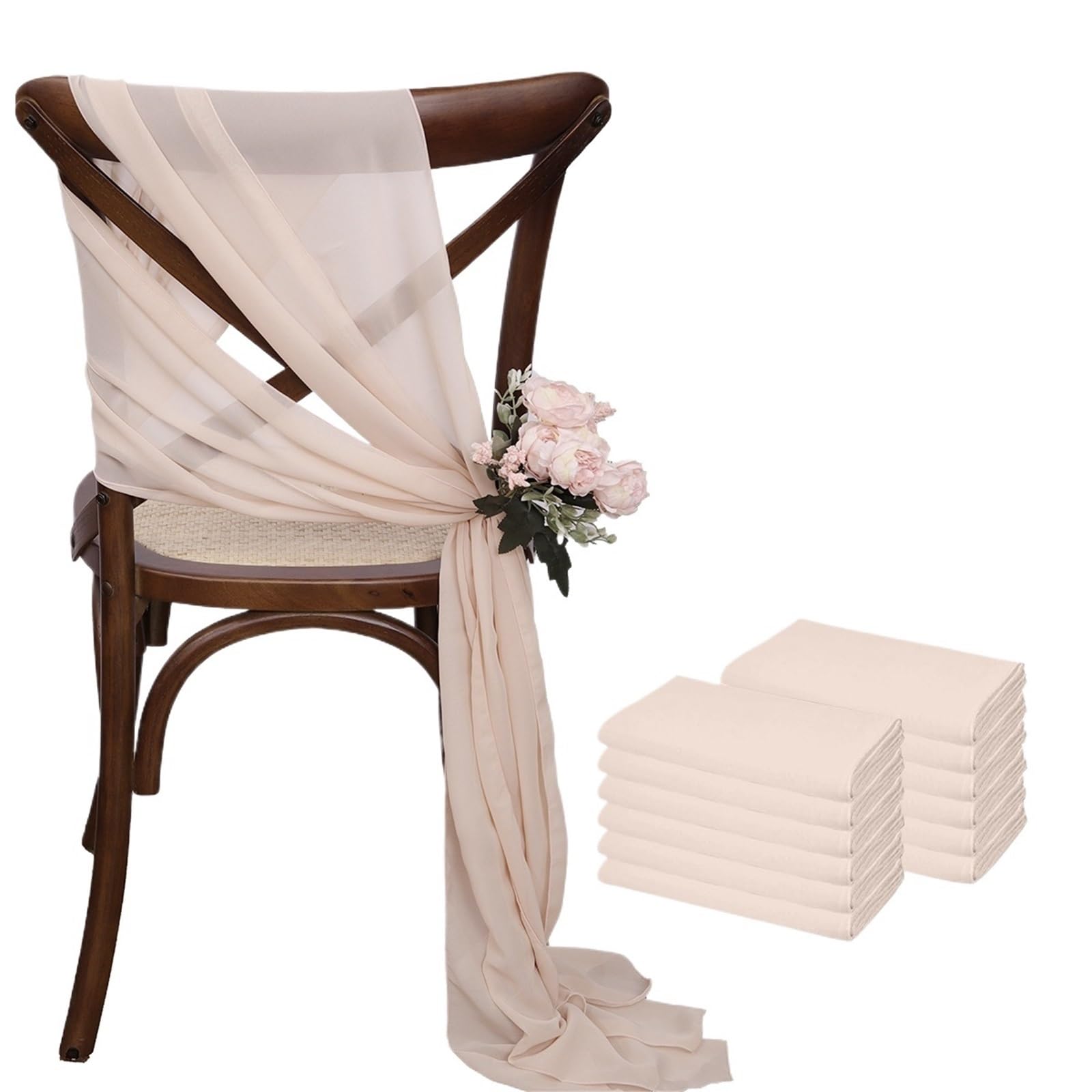 12 szt. 17 x 275 cm szyfonowe szarfy na krzesła na wesela i urodziny eleganckie przejście dekoracja krzesła najwyższej jakości dekoracje imprezowe akcesoria imprezowe i przyjęcia