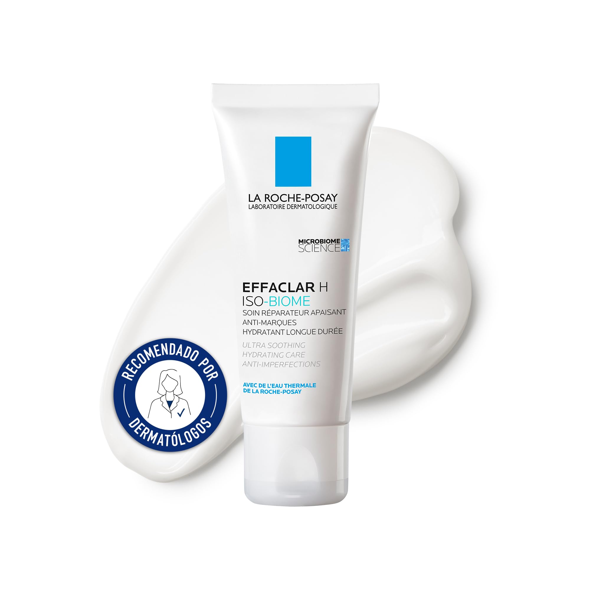 La Roche Posay, Effaclar H Iso-Biome Crema Hidratante Facial, Hidrata, Calma y Repara la Piel, Reduce Imperfecciones, Con Niacinamida, Para Piel Grasa con Acné, 40 ml con descuento
