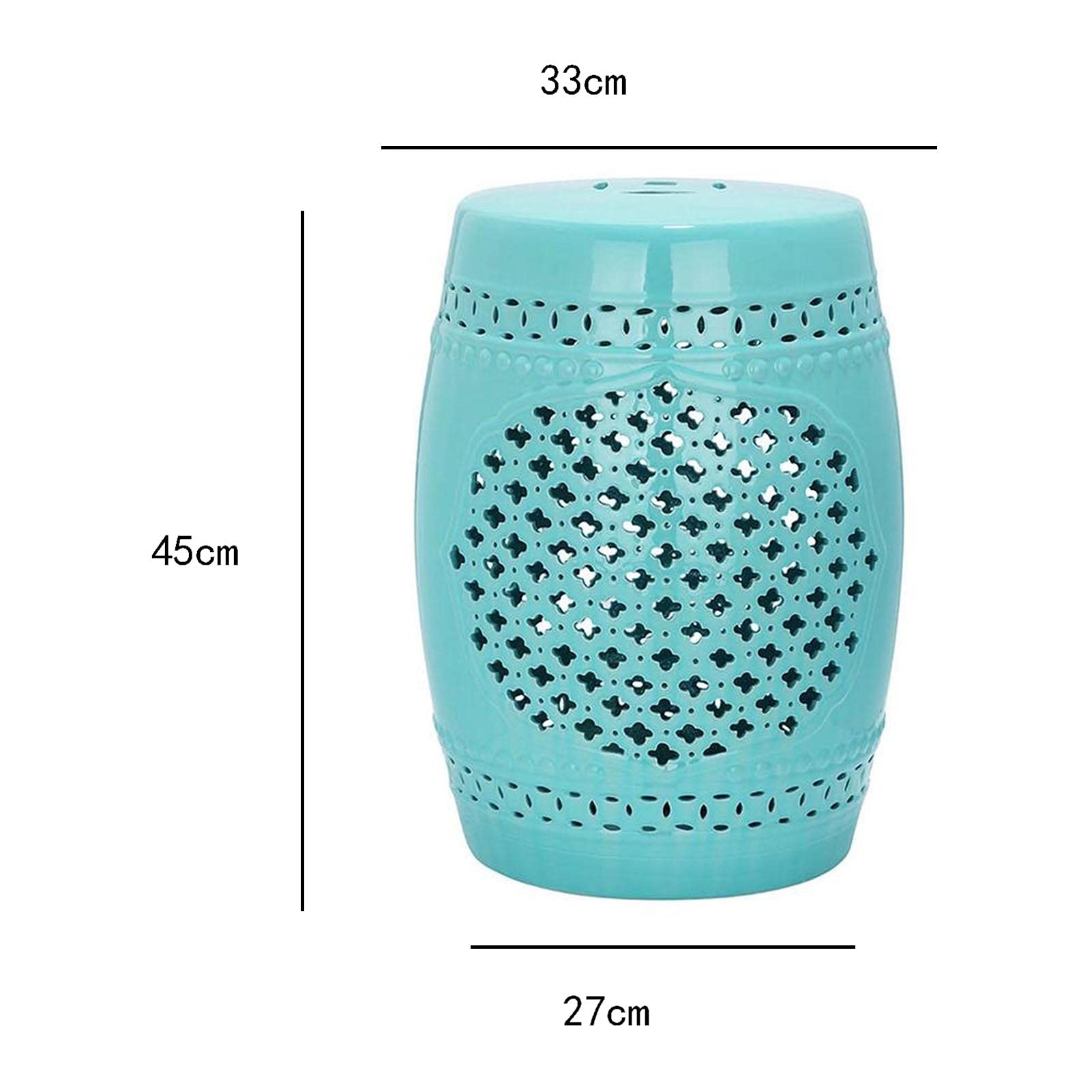 taburete de exterior, Taburete de tambor de estilo chino, taburete de cerámica de estilo americano nuevo, taburete redondo y taburete de ajuste suave, taburete de porcelana con trébol de cuatro hojas