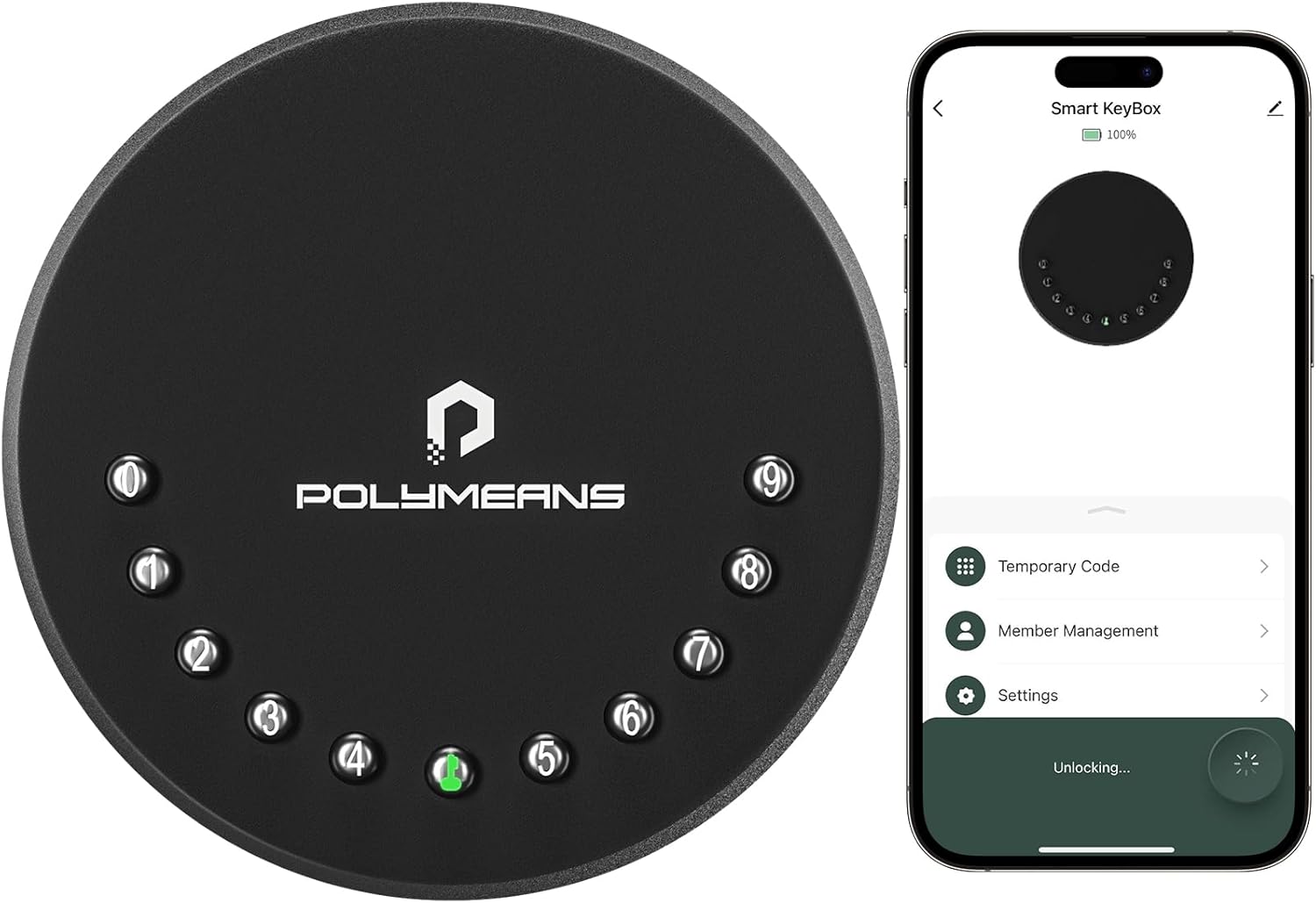 Smart Key Lock Box,Electronic Wall Mount Key Safe with Bluetooth Connection to iOS/Android App and Sharable Keypad Codes，No Wifi,65IP Waterproof，for Door Handle Home Office Home Warehouse