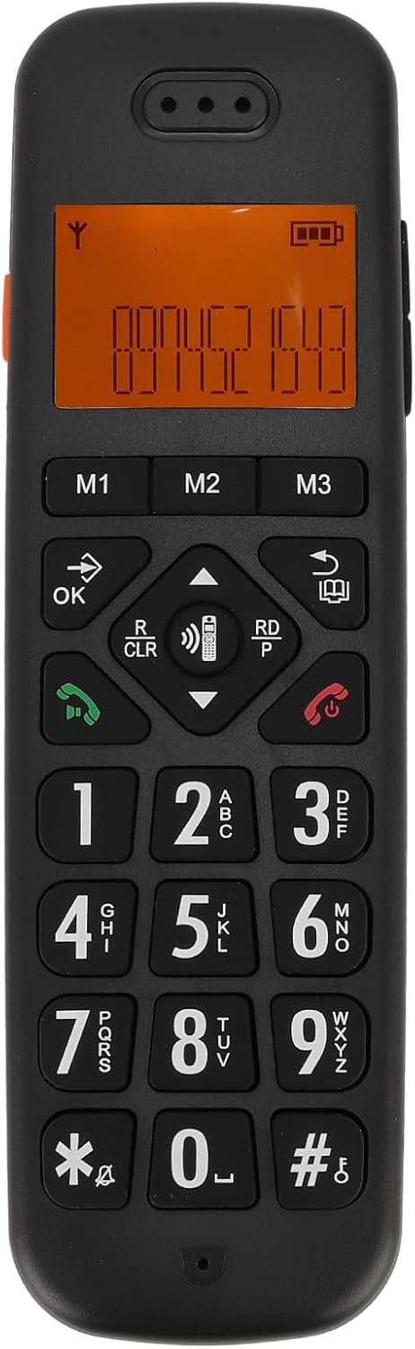 Cordless Phone, Cordless Home Phone with Caller ID Call Waiting Call Blocking Backlit Display Big Buttons Home Phone with Full Duplex Speakerphone for Home Office (US Plug)