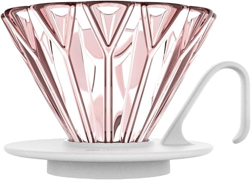 HERO Petal Glass Coffee Gotero V60 Barista Pour Over Hand Drip Brewer Rosa