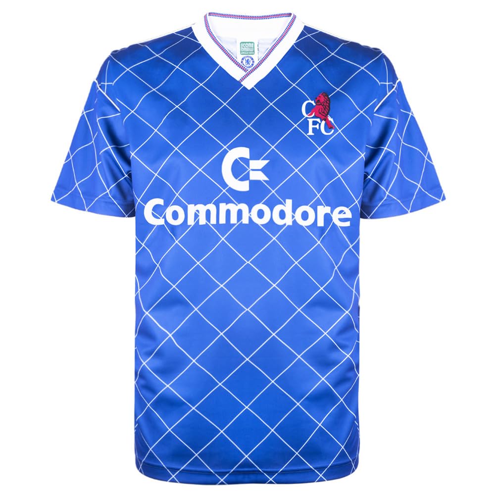 Score Draw Chelsea 1988 Retro Football Shirt Blue XXX-Large Polyester