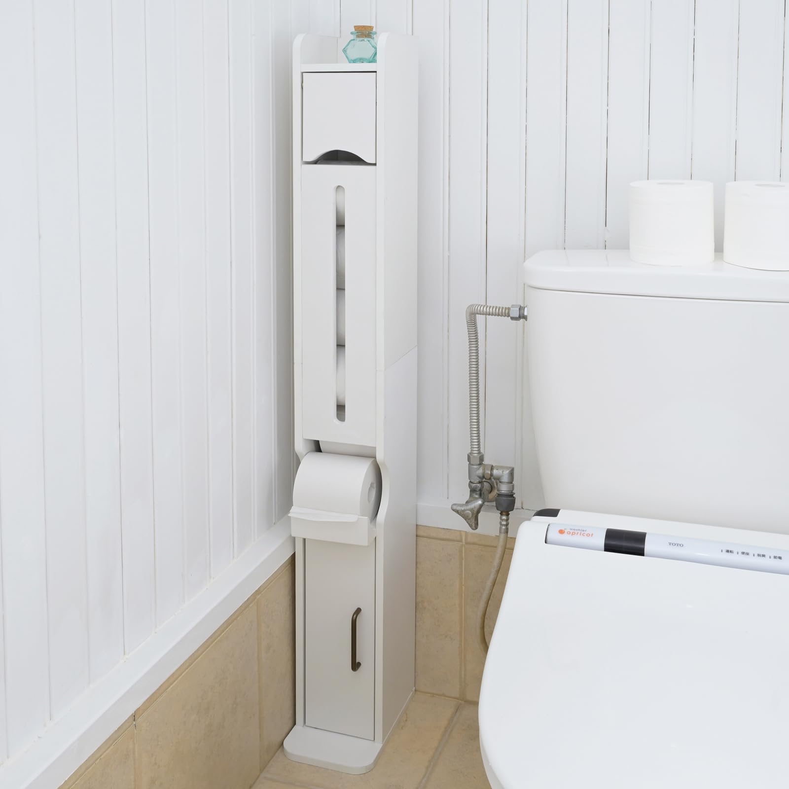 Amazon｜山善(YAMAZEN) トイレラックトイレットペーパー 収納 スリム