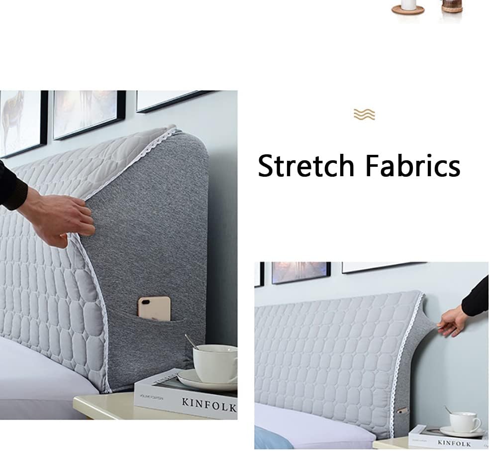 Headboard Slipcover for Single/King/Double Bed,Headboard Cover 120/150/180/200/220 cm,Stretch All-Inclusive Bed Head Protector Cover,for Bedroom Decoration