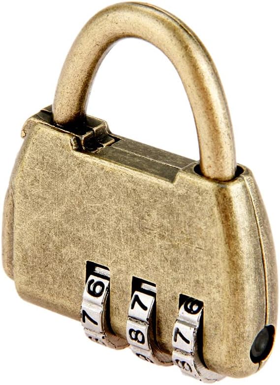 Retro Combination Lock Digital Number Code Lock Creative Handbag Shape Padlock for Storage Box Jewelry Box Gift Box Cabinet Drawer Suitcase Travel Bag - 2 PCS Antique Bronze