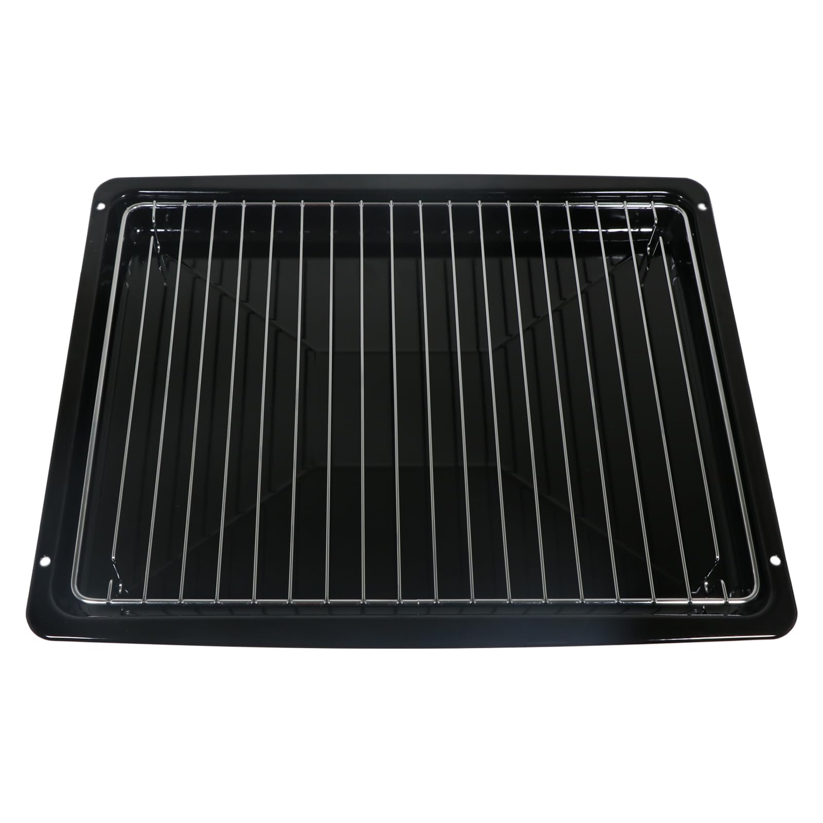 SPARES2GO Tropfpfanne Backblech Bräter kompatibel mit Beko Backofen (462 mm x 372 mm) + Gittereinsatz