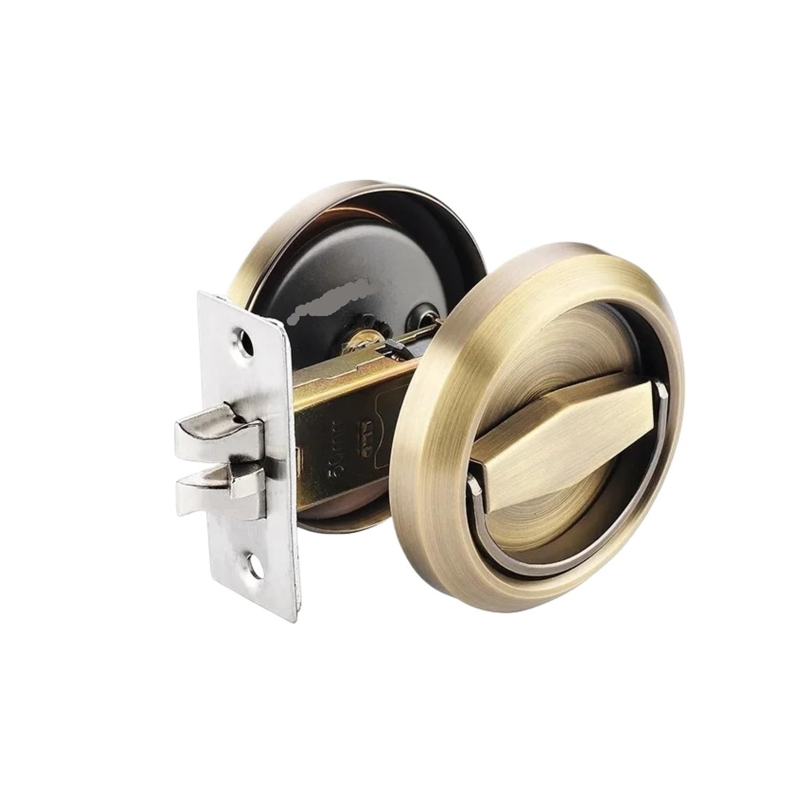 Yxinaer Bronze-D Round Recessed Door Lock Stainless Steel Pull Ring Invisible Lock