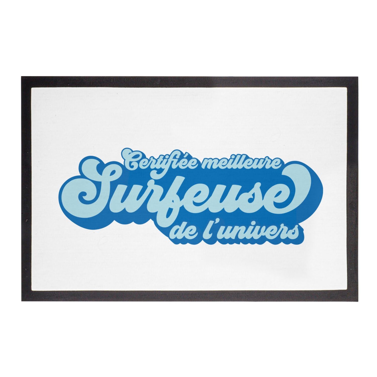 Paillasson blanc surf antilsable tapis entrée 75x50cm stop humidité mer