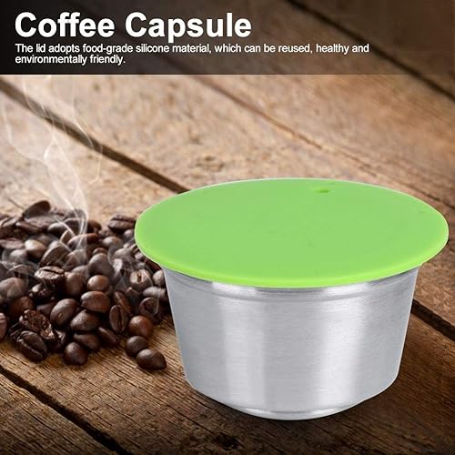 Miniatura 3 de Taza de cápsulas de café, taza de café de acero inoxidable, reutilizable, recargable con tapa y filtro, apta para cafetera Dolce Gusto, Piccolo,