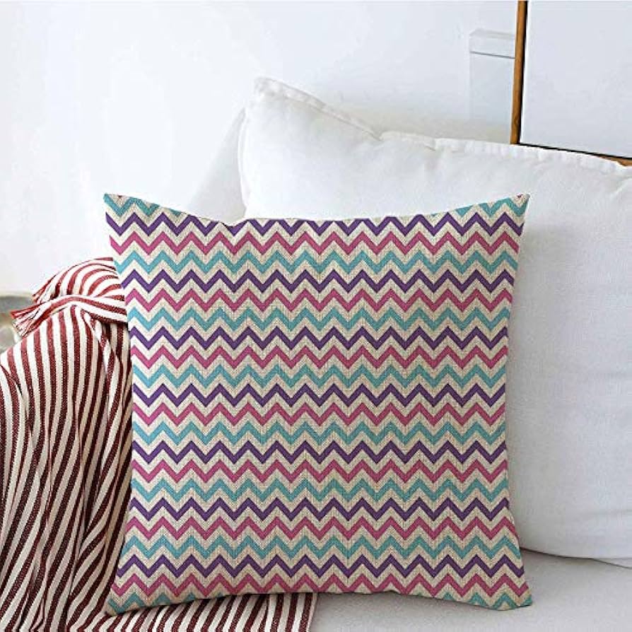 Amazon.com: Staroutah Throw Pillow Covers Decorative Zig Zag Printable Line Pink Purple Chevron Turquoise Seamless Blue Frozen Pattern Texture Textures Linen Square Pillow Covers for Couch Car 16x16 Inch : Home & amazon-com-staroutah-throw-pillow-covers-decorative-zig-zag-printable-line-pink-purple-chevron-turquoise-seamless-blue-frozen-pattern-texture-textures-linen-square-pillow-covers-for-couch-car-16x16-inch-home