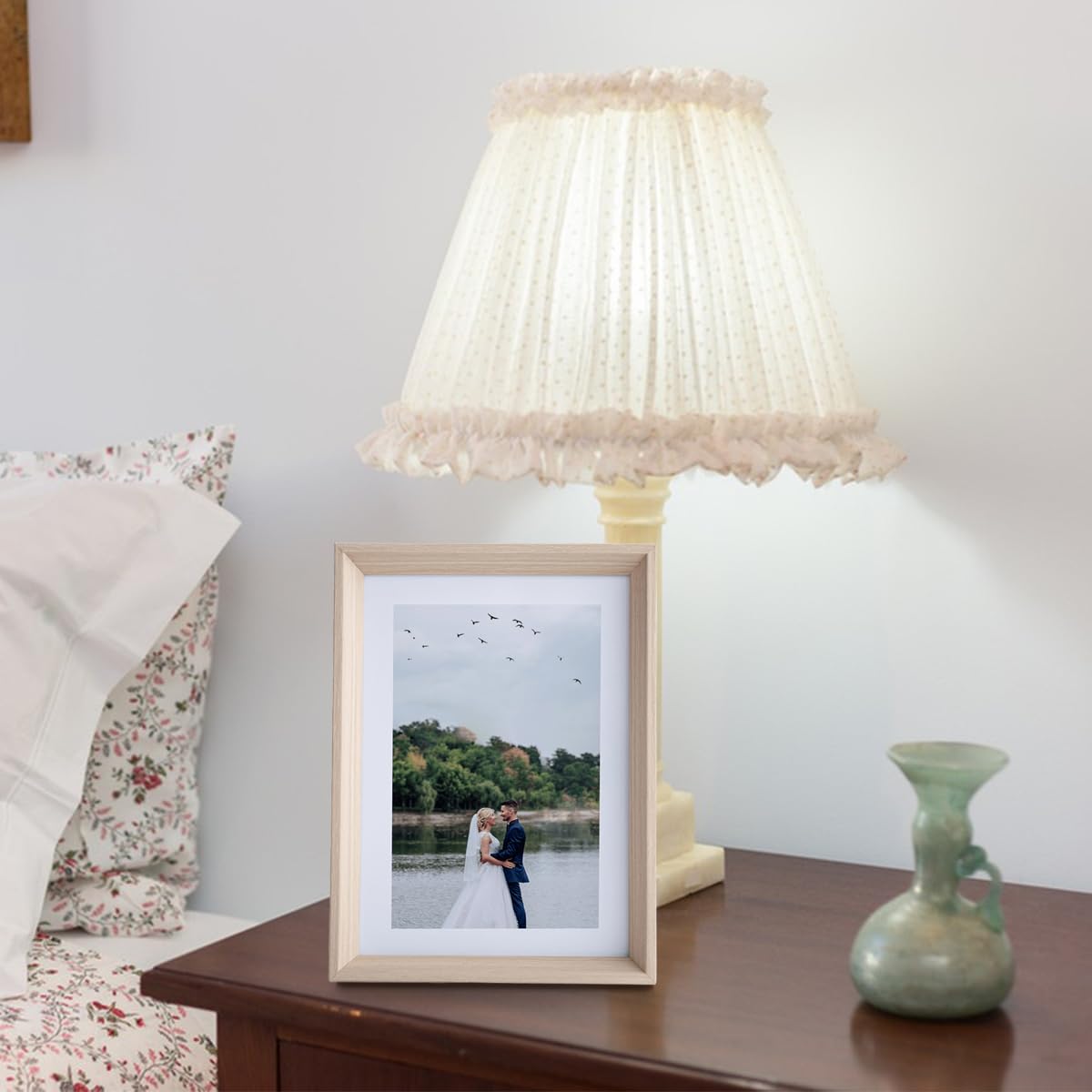 A4 Photo Frame Picture Frames Wooden Picture Frame with Mount 21 x 29.7 cm, Certificate Frame, Freestanding (XK02802,A4) - Image 2