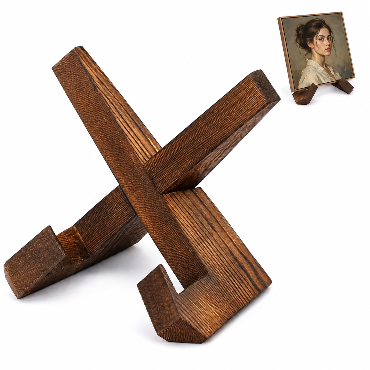 Now Playing Vinyl Stand - Solid Wood Record Holder Display for Cookbook