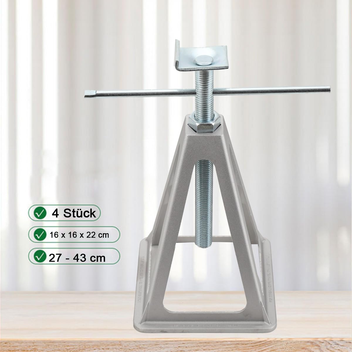 4 Stück Caravan Stützbock, 900kg Tragfähigkeit pro Unterstellbock 27-43cm Skalierbar