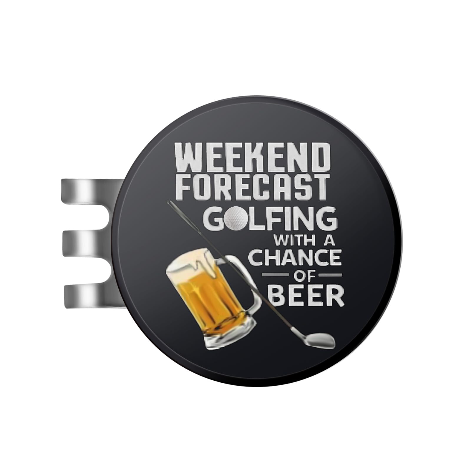 Golf Ball Marker Hat Clip, Funny Golf Accessories, Golf Gifts for Men 25 MM