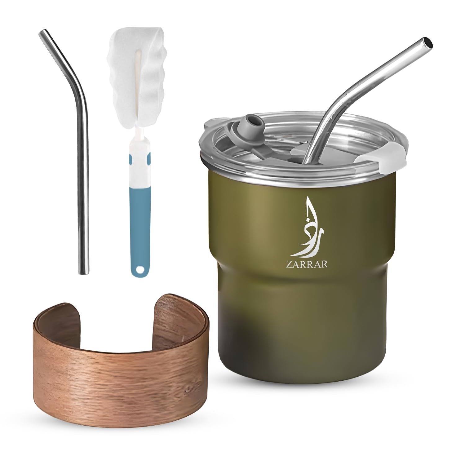 300ml Coffee Mug with Lid | Dual Insulation Technology | Double-Walled Stainless Steel | Hot and Cold | Odor Resistant | For All Occasion | Green