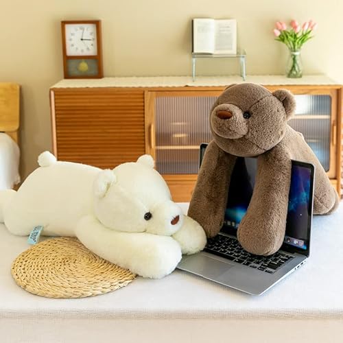 HYAKURIぬいぐるみ 特大 くま/テディベア 可愛い熊 動物 大きい/巨大 お誕生日プレゼント/熊縫い包み/クマ抱き枕/お祝い/ふわふわぬいぐるみ (ホワイト, 80cm)