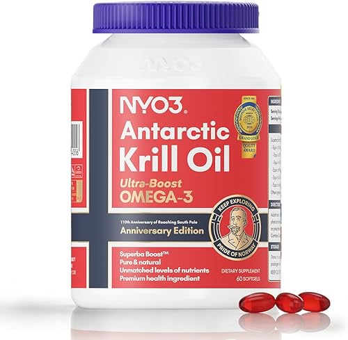 Miniatura 10 de NYO3 Aceite de krill Omega 3 Suplemento 1000mg 270 cápsulas blandas EPA y DHA, aceite de krill antártico puro con astaxantina y 56% de fosfolípidos