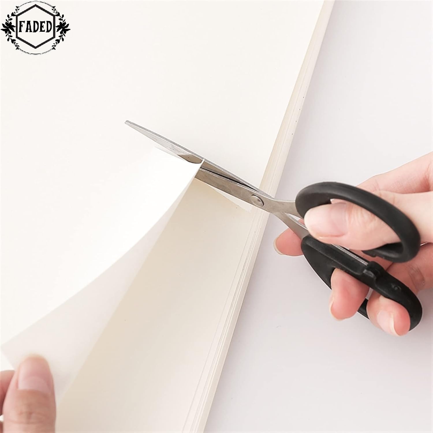 Faded Small Stainless Steel Scissors – Multipurpose Craft & Kitchen Shears with Ergonomic Comfort Grip Handle – Sharp, Durable Blades for Fabric, Food Prep & DIY Use (2Pc) - Image 4 thumbnail