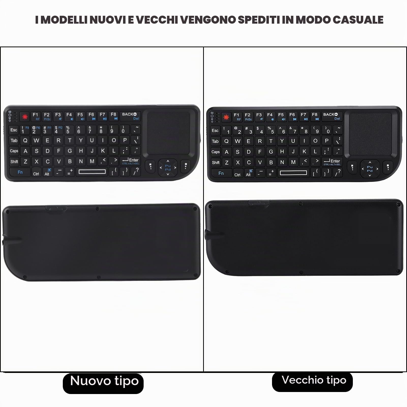 Yunir Mini Tastiera Bluetooth, Portatile Wireless con Touchpad, Compatibile con TV, 360, Smartphone