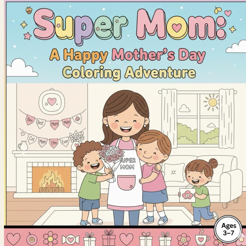 Super Mom: A Happy Mother’s Day Coloring Adventure
