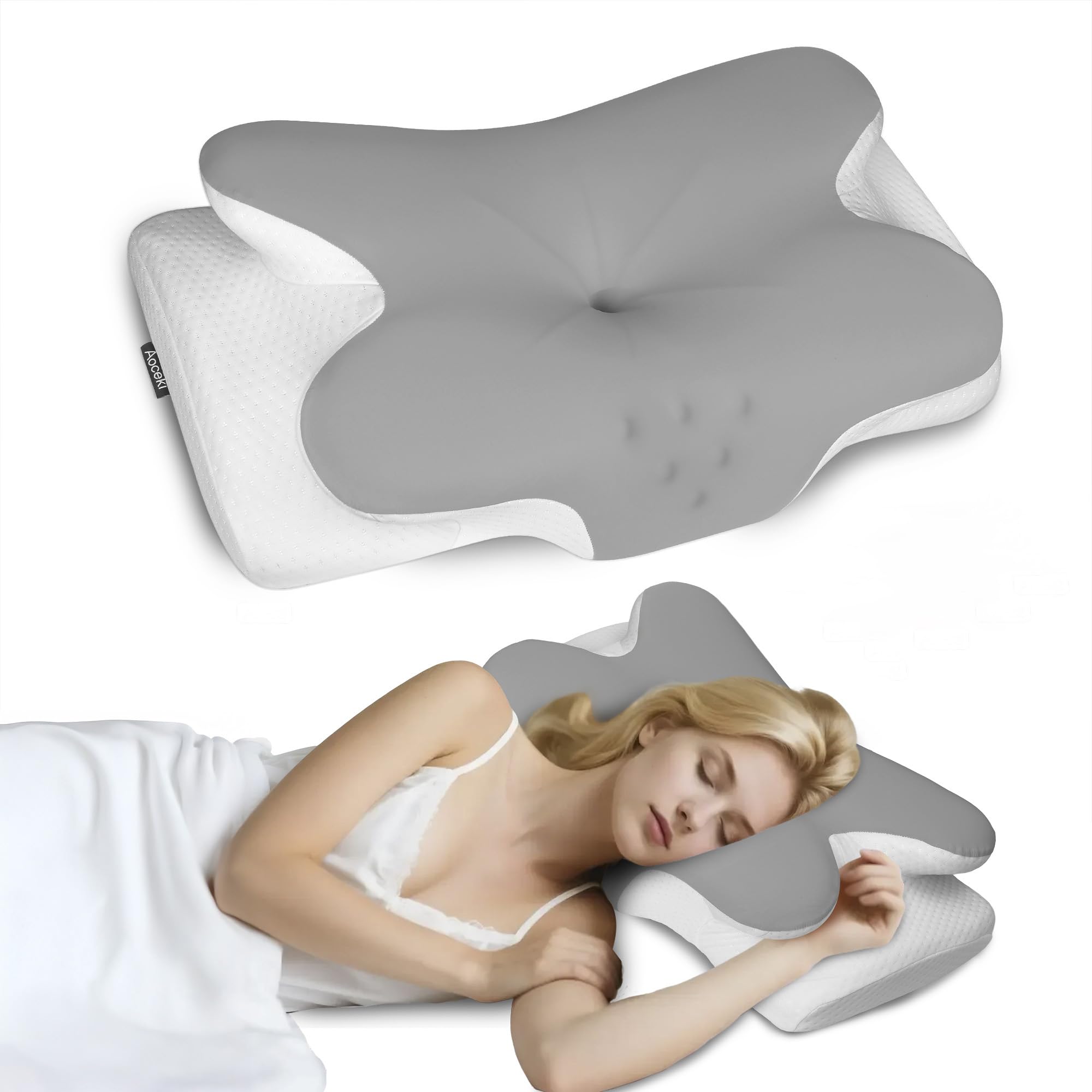 Amazon.com: Cervical Neck Pillow for Sleeping,Memory Foam Pillows
