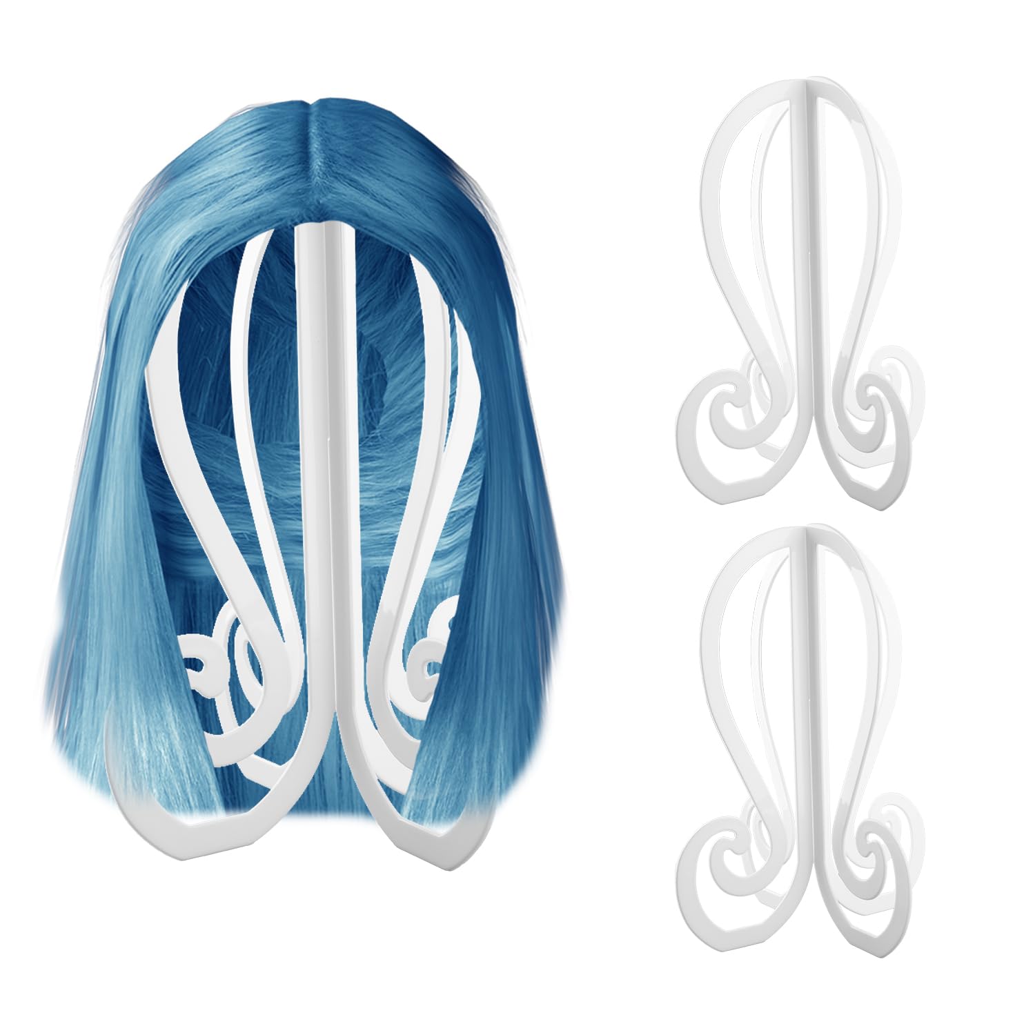 Tabanzhe White Wig Stand-1Pc Folding Wig Head Stand Collapsible Durable Holder Portable Display Stands For Short Wigs Hats Cosplay Masks Travel(White)