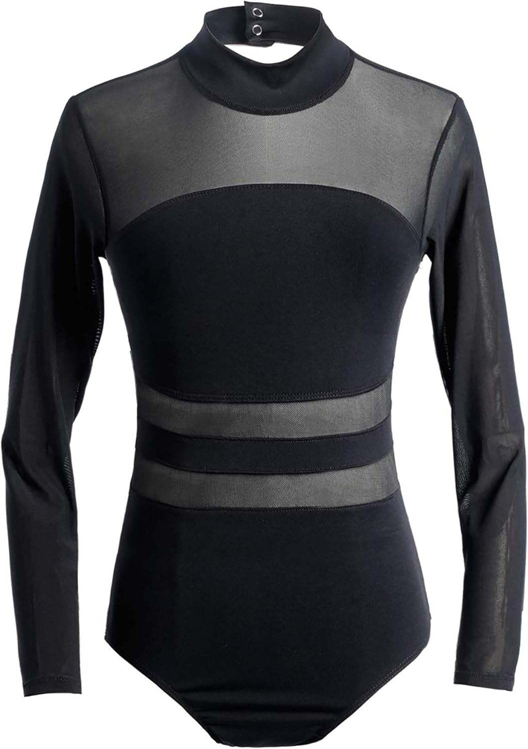 Daydance Women Ballet Leotards Turtleneck Long Sleeve Bodysuit for Dance, Gymnastics, Aerial Yoga