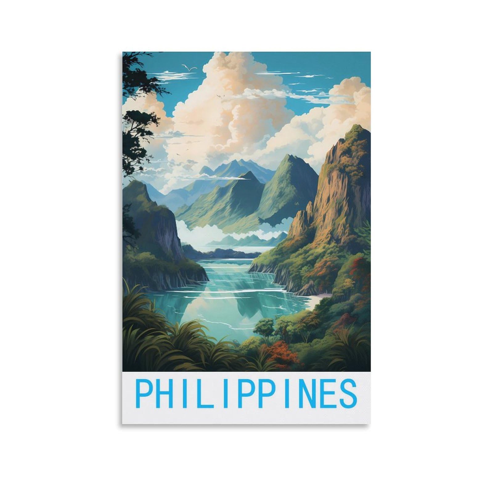 Tin Signs Retro,Philippines,Wall Art Decorative Plaque Decor for Home Livingroom Bedroom Cafes Coffee Bars Decoration Gifts 20x30cm