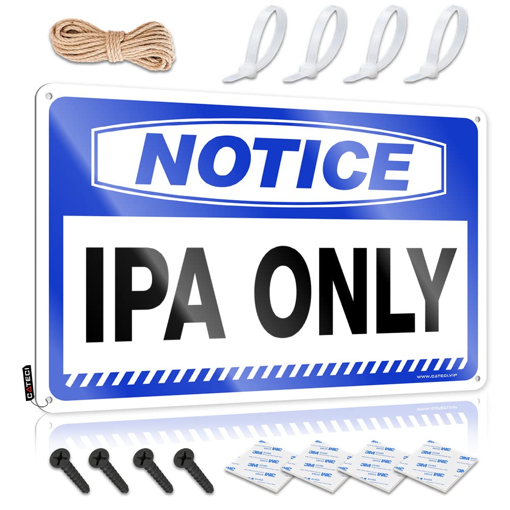 STWNVOITV Funny Camping Signs Notice Ipa Only Tin Sign Tin Signs For Bar Tin Signs For Bar(30X40CM)
