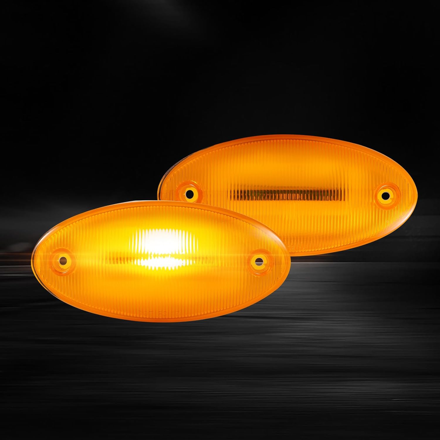 5PCS Cab Marker Lights LED Top Roof Lamps Amber Lens Assembly Fit for International Prostar, Durastar, Workstar 2008-2018 Truck Parts