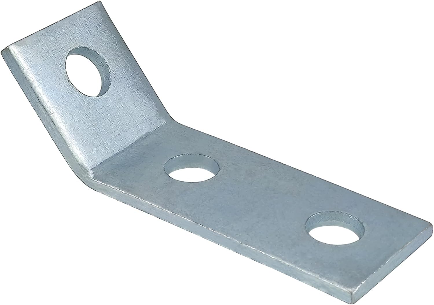 45 Degrees 3 Hole Open Angle Bracket Metal Corner Brace Framing Connector Fitting Fit for 1/2" Bolt in 1-5/8" Strut Channel, 12 Pack