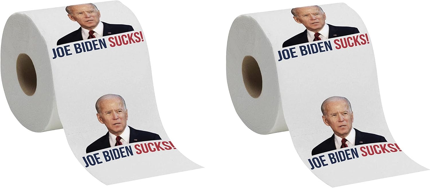 Trump Funny Politics Toilet Paper Rolls - Novelty Gag Gift for Republicans & Democrats (Make Your Butt Great Again, 2 pack)