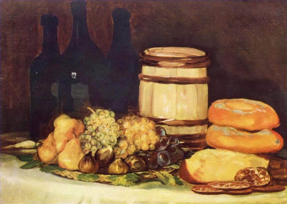 Toperfect Paintings on Canvas - 22 Famous Art Oil Paintings - Still Life with Jar of Olives Jean Baptiste Simeon Chardin -06, $50-$2000 Hand Painted by Art Academies' Teachers