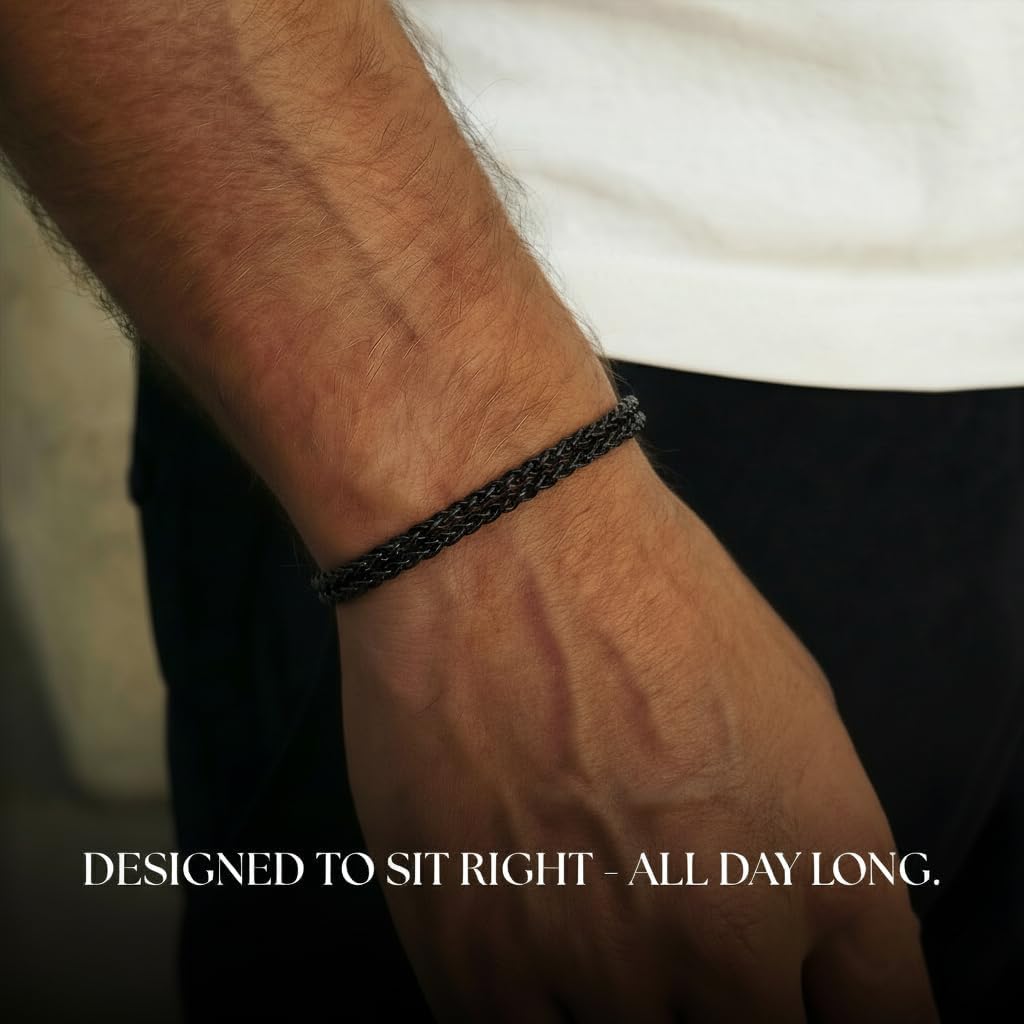 Galis Mens Bracelet - Stainless Steel, Non Tarnish Rope Chain Bracelets, Stylish Gift for Men, Dad, Husband, Boyfriend, Bestfriend - Image 4