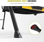 KINGRACK 4 Step Ladder, Sturdy Steel Step Stool with Tool Platform, Safe-Lock, Handrail, Anti-Slip Wide Pedals, Pass 330lbs Load Testing, Folding Portable Ladder for Multi-Purpose, Home Kitchen, Black