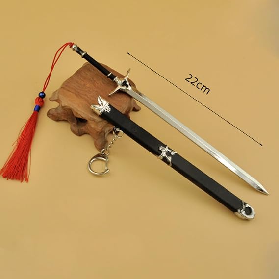 Peripheral Animated Sword Alloy Model with Scabbard Sword (Black/A)