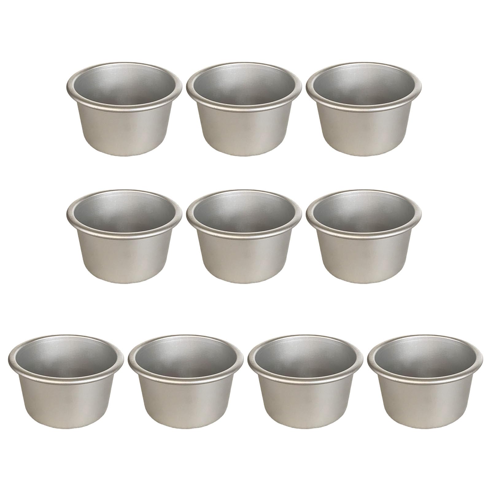 KRYTJACZ Of 10 Nonstick for Eggs Tart and Cupcakes Bakings Cup Cookie Aluminums Darioles Molds Metal Bakings