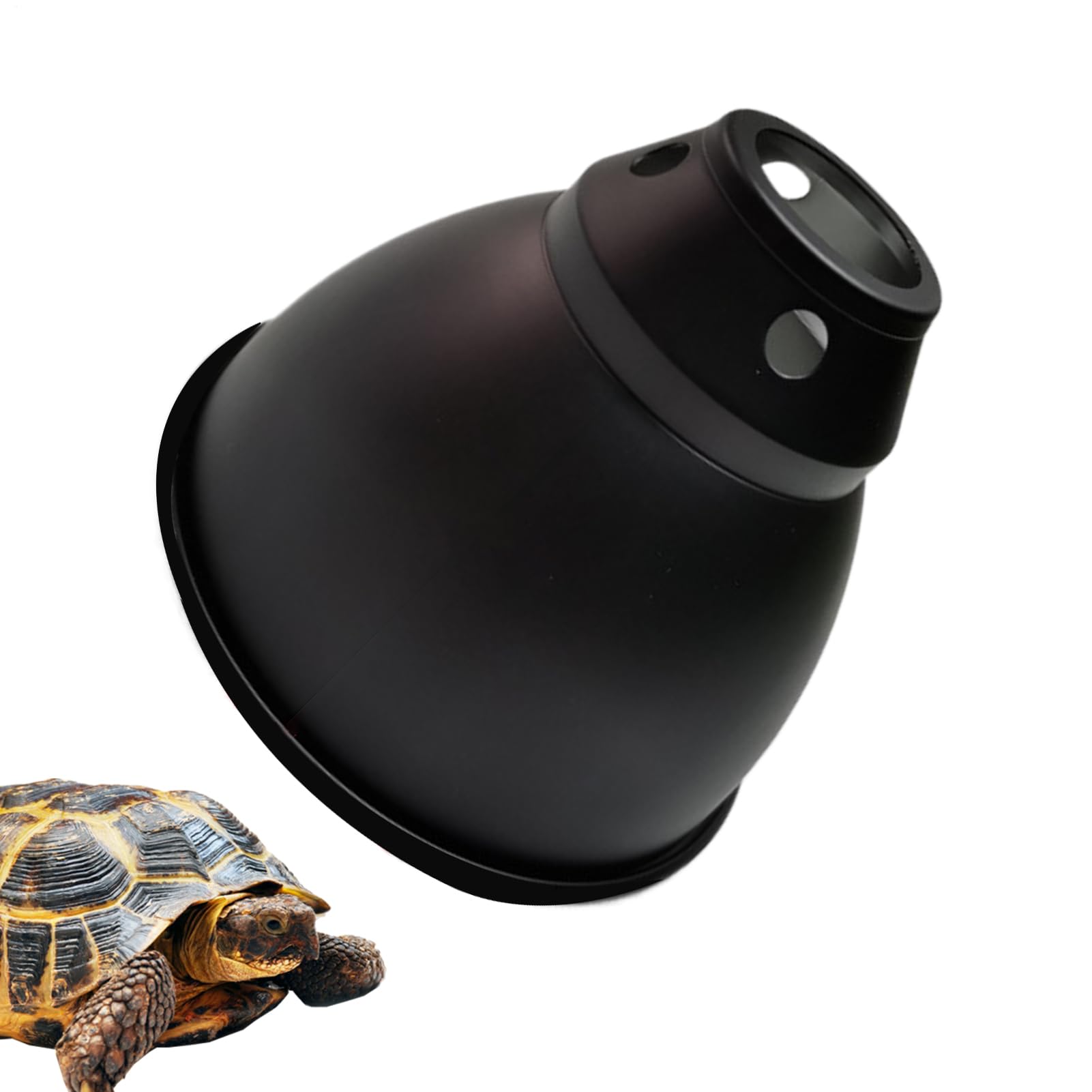 Reptile Light Fixture | Reptile Light Dome – Deep Lamp Cap with Optical Reflection Cover | UVB Heat Basking Fixture for Glass Terrariums | High-Output Lighting Hood for Lizards, Turtles & Snakes