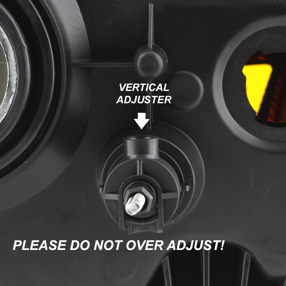 AKKON - For 2010-2014 Ford Mustang Halogen Model Black Housing Headlight Lamp Replacement L+R