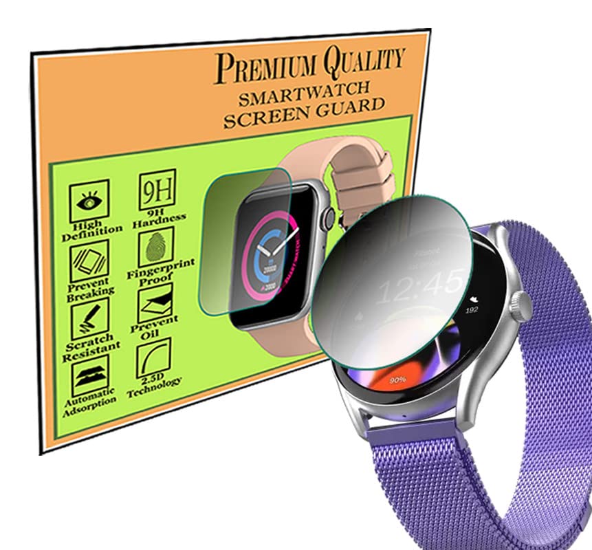 DAFFINDAFFIN Tempered Glass Screen Protector for Fitshot Aster 1.43 Smartwatch (Pack of 01) DFN-WATCH-0113