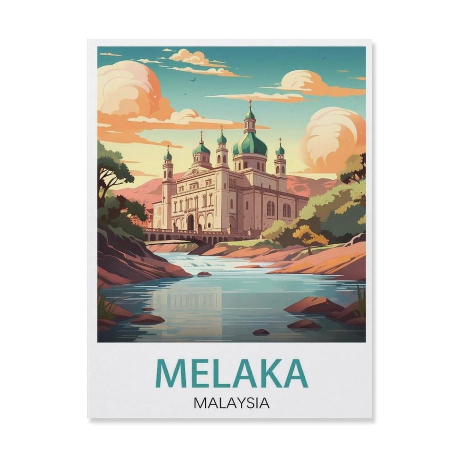 Melaka Malaysia，Paint by Number DIY Oil Painting Paint by Numbers Kits for Adults Beginner Canvas Acrylic Arts Craft for Home Wall Decor Drawing(20x30cm-R38