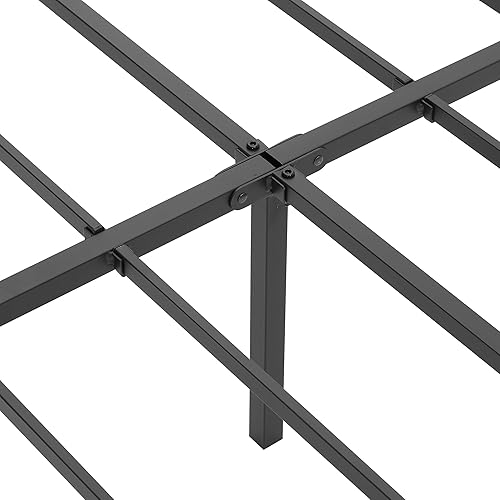 Miniatura 41 de Base de cama Vecelo, de 14 pulgadas, listones de acero resistente Plataforma metálica B,Plataforma plegable,Negro Metálico